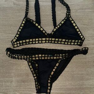 Black and Gold Women's Bikini Set